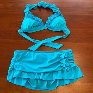 Blue Kenneth Cole Bathing Suit